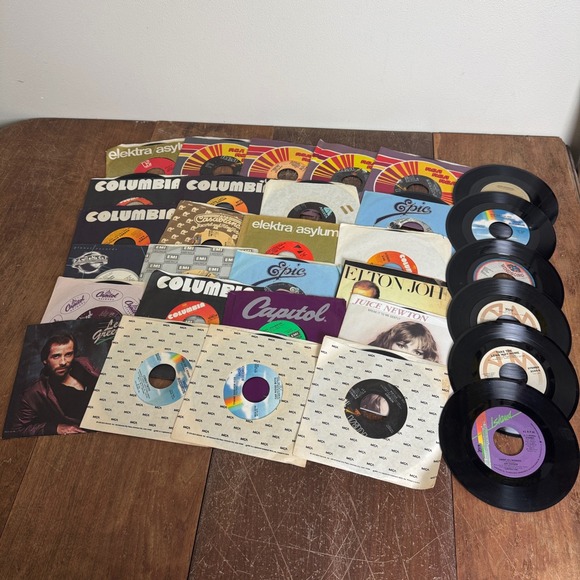 BUNDLE LOT VINTAGE 48 records‎ 1980s Various Genres and Artists 45 RPM Records - Picture 1 of 11